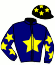 casaque portée par Collette A. jockey du cheval de course KALINKA DU HOME, information pmu ZETURF