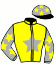 casaque portée par Lecoq Mme Lou A. jockey du cheval de course KORINA DE BASSIERE, information pmu ZETURF