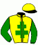 casaque portée par Frecelle Cl. jockey du cheval de course KARAIBES FROMENTIN, information pmu ZETURF