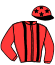 casaque portée par Rochard B. jockey du cheval de course LADY MAJOR, information pmu ZETURF