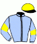 casaque portée par Herleiksplass Mme M. jockey du cheval de course KAPTAIN D'HERMINE, information pmu ZETURF casaque portée par Herleiksplass Mme M. jockey du cheval de course KAPTAIN D'HERMINE, information pmu ZETURF