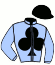 casaque portée par Larue Lou. F. jockey du cheval de course KARAIBE DE TILLARD, information pmu ZETURF