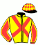 casaque portée par Corbineau Ch. jockey du cheval de course ISPANO BELLO (FR), information pmu ZETURF