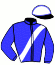 casaque portée par Mottier M. jockey du cheval de course GIN COCKTAIL, information pmu ZETURF