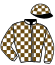 casaque portée par Mottier M. jockey du cheval de course HOKKAIDO (FR), information pmu ZETURF