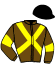 casaque portée par Larue R. Ch. jockey du cheval de course HELLO D'AUBRIERE (FR), information pmu ZETURF