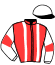 casaque portée par Barrier A. jockey du cheval de course HIMEROS DU GOUTIER (FR), information pmu ZETURF