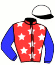 casaque portée par Barrier A. jockey du cheval de course GAIA D'OCCAGNES (FR), information pmu ZETURF