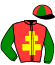 casaque portée par Leblanc K. jockey du cheval de course FARAMEL DE JADE (FR), information pmu ZETURF