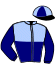 casaque portée par Desmigneux F. jockey du cheval de course GAVROCHE DU BELVER, information pmu ZETURF