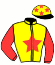 casaque portée par Delacour P. A. jockey du cheval de course GEEK D'ACADIE (FR), information pmu ZETURF