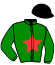 casaque portée par Liberge Mlle M. jockey du cheval de course FALQUERO (FR), information pmu ZETURF