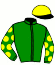 casaque portée par Houyvet S. jockey du cheval de course JUST CALL (FR), information pmu ZETURF