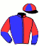 casaque portée par Gelormini G. jockey du cheval de course GOLFE JUAN, information pmu ZETURF