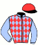 casaque portée par Abrivard L. jockey du cheval de course JOKER DAIRPET, information pmu ZETURF