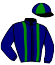 casaque portée par Barrier A. jockey du cheval de course HARMONIE DE SITA, information pmu ZETURF