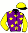 casaque portée par Fraigne Mlle I. jockey du cheval de course IMPERIAL MIJACK, information pmu ZETURF
