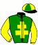casaque portée par Ricart J. Y. jockey du cheval de course GASTON CABS, information pmu ZETURF