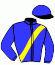 casaque portée par Huygens Mlle H. jockey du cheval de course JOHANNA DE BRETT, information pmu ZETURF