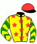 casaque portée par Lamy A. jockey du cheval de course IMPALA DE VAL, information pmu ZETURF