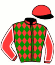 casaque portée par Abrivard A. jockey du cheval de course JAMES MADRIK, information pmu ZETURF