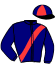 casaque portée par Bonne D. jockey du cheval de course GAMIN JABA, information pmu ZETURF