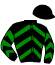 casaque portée par Fauchon Mlle L. jockey du cheval de course FAVORI JET, information pmu ZETURF