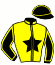 casaque portée par Hue D. M. jockey du cheval de course ILISMO, information pmu ZETURF