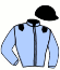 casaque portée par Dersoir J. L. Cl. jockey du cheval de course ILUZIO DE BUCY, information pmu ZETURF
