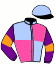 casaque portée par Mottier M. jockey du cheval de course IMMIDJA, information pmu ZETURF