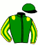casaque portée par Planchard J. jockey du cheval de course FLOCON MONTJEANAIS, information pmu ZETURF