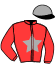 casaque portée par Poirier M. jockey du cheval de course FOUR ROSES, information pmu ZETURF