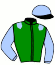 casaque portée par Dromigny T. jockey du cheval de course JOKER D'ARBAZ, information pmu ZETURF