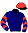 casaque portée par Abrivard L. jockey du cheval de course JAKER DU GITE, information pmu ZETURF