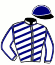 casaque portée par Voisin A. jockey du cheval de course LUCKY DELADOU, information pmu ZETURF
