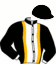 casaque portée par Collette A. jockey du cheval de course ILIE DE TOUCHYVON, information pmu ZETURF