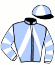casaque portée par Rochard B. jockey du cheval de course HARCANGELO D'AMOUR, information pmu ZETURF