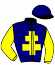 casaque portée par Lecellier P. jockey du cheval de course JADE DU PARC, information pmu ZETURF