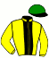 casaque portée par Roussin A. jockey du cheval de course JAFF DE MESLAY, information pmu ZETURF
