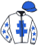 casaque portée par Lagadeuc F. jockey du cheval de course KAJAGOOGOO, information pmu ZETURF