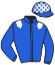 casaque portée par Krouchi M. jockey du cheval de course LUEUR DU CHATELET, information pmu ZETURF