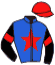casaque portée par Rochard B. jockey du cheval de course LABEL DE TILLARD, information pmu ZETURF