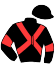 casaque portée par Plard A. jockey du cheval de course KATANA, information pmu ZETURF