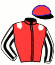 casaque portée par Gelormini G. jockey du cheval de course GAIA DU CHERISAY, information pmu ZETURF