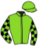 casaque portée par Mottier M. jockey du cheval de course LADY ELLE, information pmu ZETURF