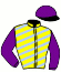 casaque portée par Raffin E. jockey du cheval de course KERIA FLEURY, information pmu ZETURF
