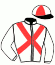 casaque portée par Ozenne J. jockey du cheval de course IERMONT, information pmu ZETURF