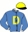 casaque portée par Dieudonne S. jockey du cheval de course MANHATTAN RAIN, information pmu ZETURF