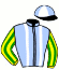 casaque portée par Callico Mme C. jockey du cheval de course KOSCO DES TITHAIS, information pmu ZETURF
