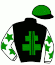 casaque portée par Legros L. J. jockey du cheval de course ITAC DE PICDOM, information pmu ZETURF